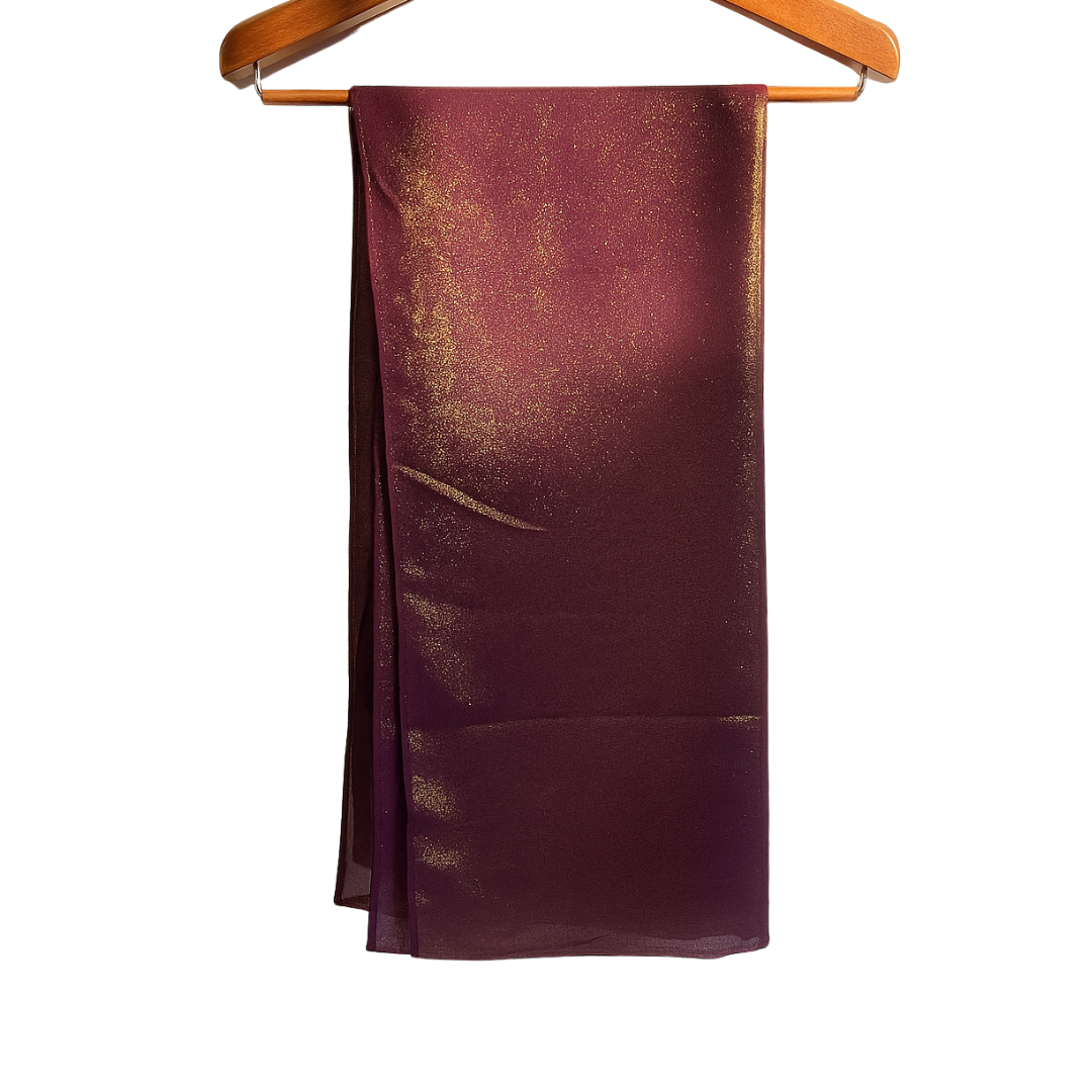 Purple Moonlight Scarf – Double-Sided, Soft & Breathable Wedding Collection | Hayaam
