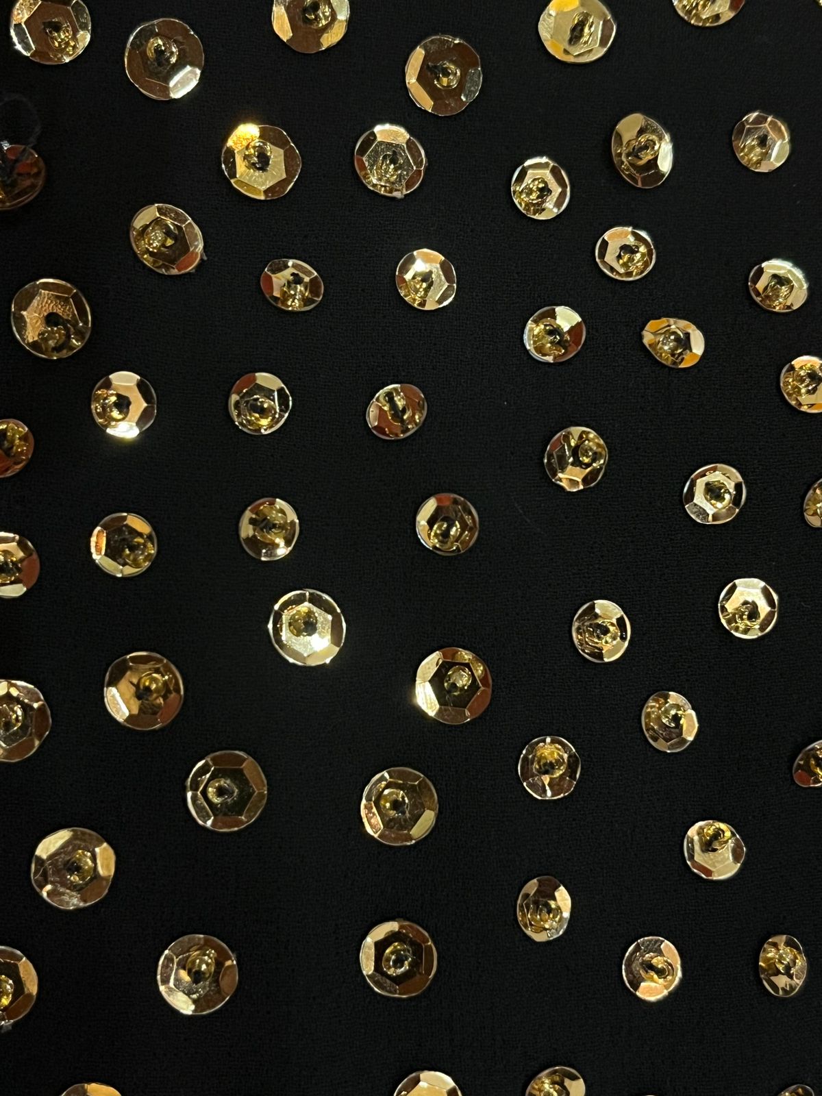 Luxury Black Georgette Scarf with Dual Golden Embellished Borders – Elegant Evening Wrap