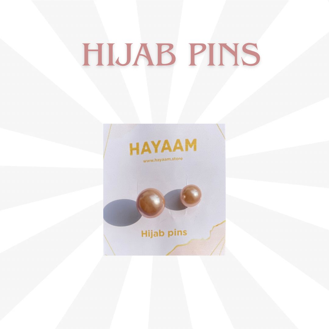 Hijab Pins with Double Pearl Charm