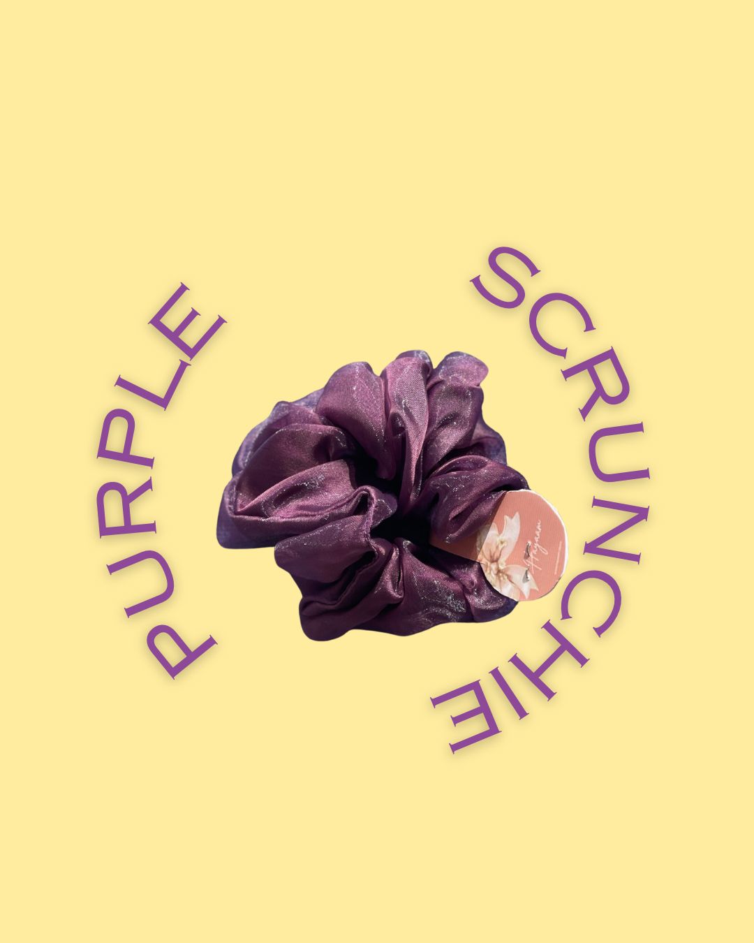 Double Scrunchie – Purple | Silk & Organza Layers