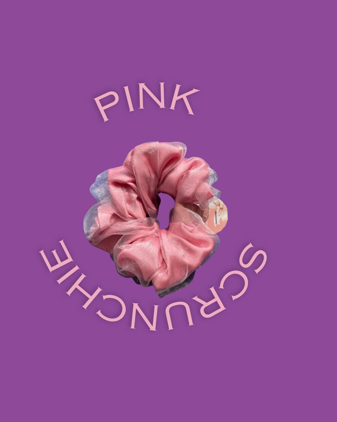 Double Scrunchie – Pink | Silk & Organza Layers